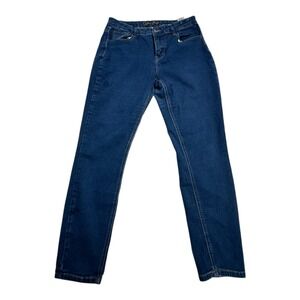 Copper Flash Curvy Top Jeans Women's Blue‎ Denim Straight Leg Pants Size 28X26